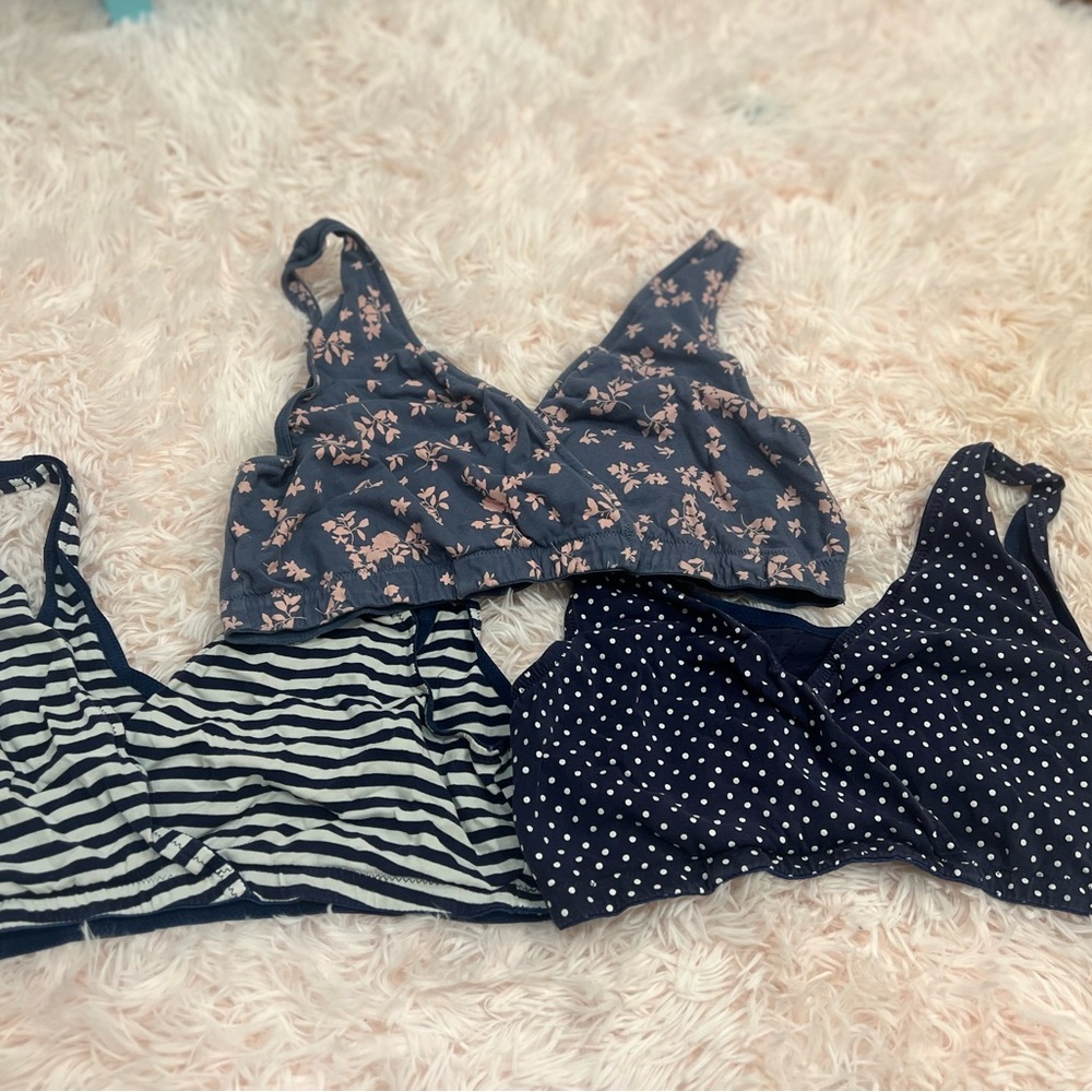Set of Three Motherhood Maternity Sleep/Nursing Bralettes